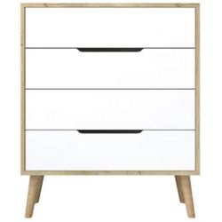 купить Комод Trendy Flora-Sapphire Oak, White, 78x95x45cm (GTR008147) в Кишинёве 