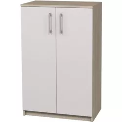 cumpără Dulap de birou Tisam Тумба закрытая с двумя дверцами 702х405х1106, Бук Артизан/Светло-серый (7713) în Chișinău 