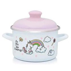 cumpără Cratiță Promstore 54150 emailata Unicorn 16cm, 2l, capac din metal în Chișinău 
