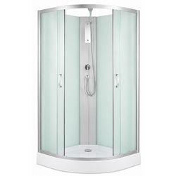 cumpără Cabină de duș MPN TM-981, 900X900X2100mm, hidrobox, cada joasa, forma rotunda, sticla fumurie în Chișinău 