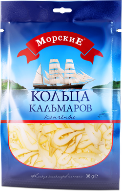Кольца кальмара копченые 36г