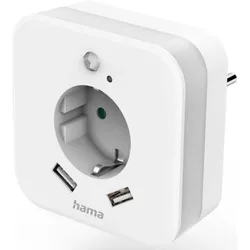 купить Ночной светильник Hama 223498 Led Night Light With Socket, 2 Usb Outputs, Motion And Light Sensor в Кишинёве 