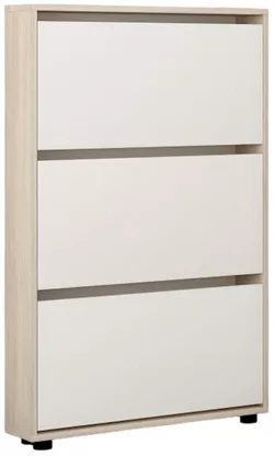 cumpără Raft pentru încălțăminte Mobildor-Lux Leo Slim 50x16x125H cm Sonoma/White în Chișinău 