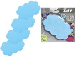 Набор ковриков для ванны 4шт 9X14.5cm MSV "Облака" голубые