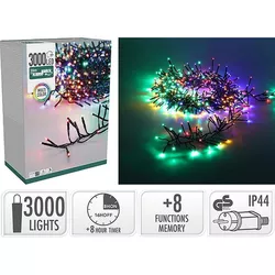 cumpără Ghirlandă Promstore 56505 Luminite de Craciun Dense, 3000LED multicolor, 39m, 8reg., timer, in/out în Chișinău 