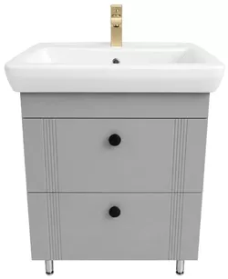 cumpără Dulap pentru lavoar Mashtab 22276 Palma (ML) cu 2 sertare 650x470x850 Gri mat în Chișinău 