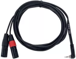 купить Кабель для музыкального инструмента CORDIAL EY 3 WRMM 2xXLR TATA/1xJACK STEREO 3,5 90” 3m 14875 в Кишинёве 