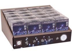 Огни новогодние Звезды 40 micro LED, 2m, 3XAA, белые