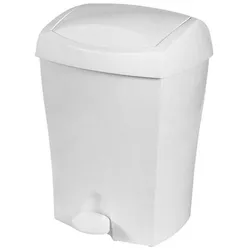 купить Урна для мусора Bisk 93902 cu pedala 8L, alb PP в Кишинёве 