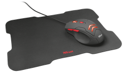 Mouse Trust Ziva Gaming + Mousepad, Black