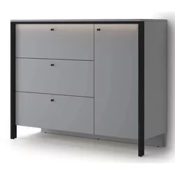 купить Комод Fabrik Home Clay 3 ящика + 1 дверь (c подсветкой) Серая мышка в Кишинёве 