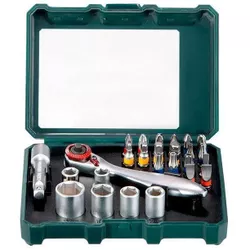 купить Набор головок, бит, насадок Metabo 626701000 Набор насадок 26 шт. + трещотка в Кишинёве 