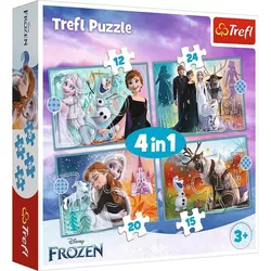 cumpără Puzzle Trefl R25E /26/27 (34381) 4  în 1 Minunata lume a Frozen în Chișinău 