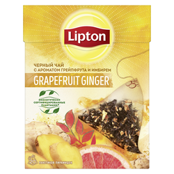 Чай черный в пирамидках Lipton с ароматом грейпфрута и имбирем, 20 шт