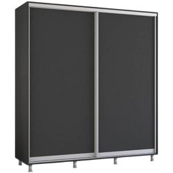 купить Шкаф Mobildor-Lux Арон с раздвижными дверями (190x60x240H см) Антрацит в Кишинёве 