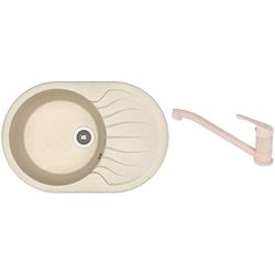 купить Мойка кухонная со смесителем Dr.Gans Berta 760 + SanDonna F 1066 bej в Кишинёве 