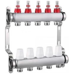 купить Комплект распределителей Hydro S Colector complet din Inox, 10 căi, cu debitmetru, 1"x3/4"x16 (0711374) в Кишинёве 
