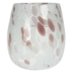 купить Декор Promstore 48234 Свеча в стеклянном подсвечнике Тюльпан 12x14cm White Pink в Кишинёве 