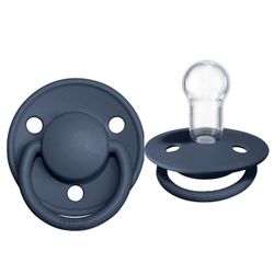 Пустышка силиконовая Bibs De Lux (0-36 мес) Steel Blue