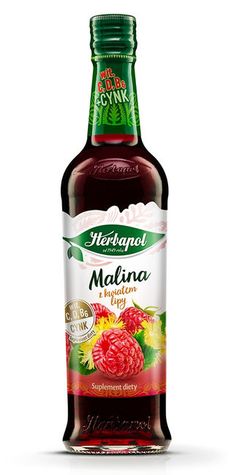 Sirop Herbapol Raspberry with Linden, 420 ml
