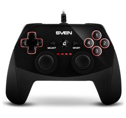 Gamepad SVEN GC-250, 4 axes, D-Pad, 2 mini joysticks, 11 buttons, USB