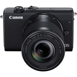 купить Фотоаппарат системный Canon EOS M200 + 15-45 IS STM + 55-200 IS STM Black в Кишинёве 