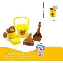 купить Игрушка Promstore 01440 Набор игрушек для песка в ведерке Медвежонок 5ед, 18cm в Кишинёве 