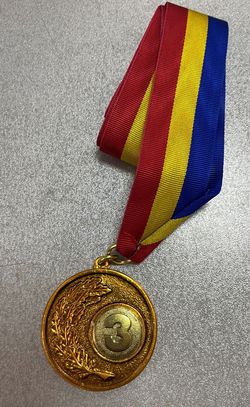 Medalie pt locul 3 cu panglica d=4 cm ATTR (1029)