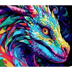 купить Картина по номерам Strateg 57208 Dragon 30x40cm (fundal negru) в Кишинёве 