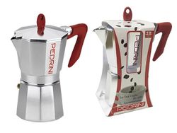 Ibric de cafea pentru 6 cani Pedrini, din aluminiu,clasica