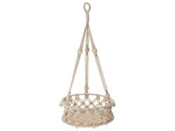 Кашпо плетеное подвесное D25cm, H60cm, хлопок