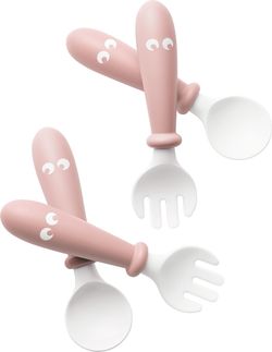 Set lingurite si furculite BabyBjorn Powder Pink, 4 buc.