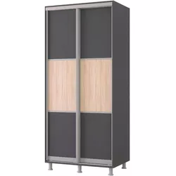 cumpără Dulap Mobildor-Lux Aron-S 1.0m-1.8m uși glisante din PAL orizontal (110x60x240H cm) Anthracite în Chișinău 