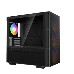 Case ATX Deepcool CH560, w/o PSU, 3x140mm & 1x120mm ARGB, Hybrid Tempered Glass, GPU support arm