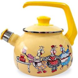 купить Чайник Metalac 51777 эмалированный Happy Chickens 2.5l со свистком в Кишинёве 