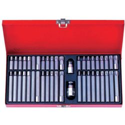 купить Набор головок, бит, насадок King Tony 1044CQ вставки (биты) TORX, HEX, SPLINE 10 мм, 44 пр. в Кишинёве 