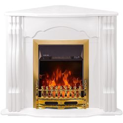 купить Камин электрический ArtFlame Clasic de colt & Galileo gold, 882x950x473 mm, Alb в Кишинёве 