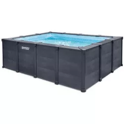 купить Бассейн каркасный Intex 26396 Graphite Gray Panel 400x300x124cm, 10091L, cadru metalic в Кишинёве 