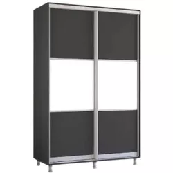 cumpără Dulap Mobildor-Lux Aron-P 1.0m-1.8m uși glisante din PAL orizontal (150x60x220H cm) Anthracite în Chișinău 