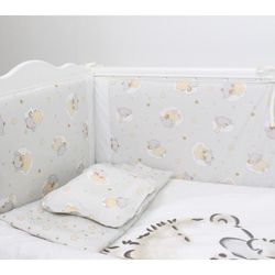 купить Детское постельное белье PernaMea Set lenjerie 8 piese Teddy love Grey (PM.100262/11) в Кишинёве 
