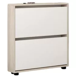 cumpără Raft pentru încălțăminte Mobildor-Lux Leo Slim 60x16x86H cm Sonoma/White în Chișinău 