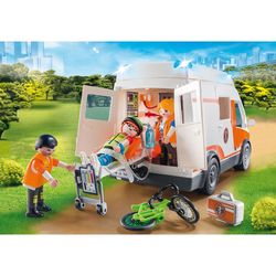 cumpără Set de construcție Playmobil PM70049 City Life Ambulance with Light and Sound Multi-Coloured în Chișinău 