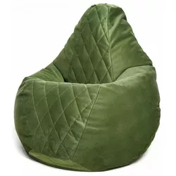 cumpără Fotoliu BeanBag BeanBag BM6153, Кресло Груша из велюра Maserrati "Romb", XXL, зелёный în Chișinău 