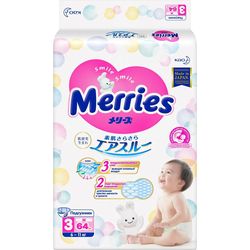 Подгузники Merries M (6-11 kg) 64 шт