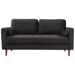 cumpără Canapea Trendy Roma Negru, 90x70x175cm (2 locuri) în Chișinău 