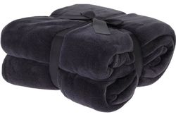 cumpără Textile de casă H&S 56410 Patura 180x230cm, fleece, negru în Chișinău 