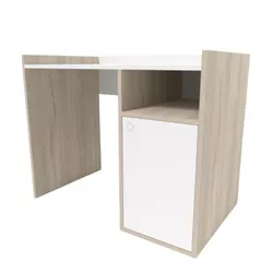 купить Офисный стол Smartex (10903) Tab Classic 100cm Alb+Stejar Deschis в Кишинёве 