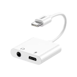 Audio Adapter Remax Type-C to 3.5mm AUX & Type-C, RL-LA11, White