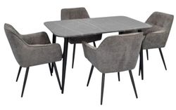 cumpără Set masă și scaune Evelin di Costacurta стол DT-405-6B + 4 стула YTC-090B Dark grey în Chișinău 