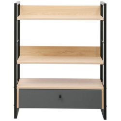 cumpără Raft de birou Deco Alto 3 nivele 70x30x90H Oak/Dark Grey/Black în Chișinău 
